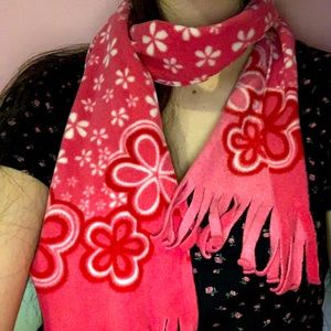 Pink flower scarf